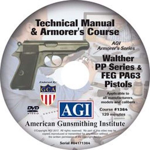 فيديو دورة تدريبية لمعهد صناعة الأسلحة الأمريكية على قرص DVD لمسدسات Walther PPK/S وFEG PA63 - تعليمات فنية للتفكيك والتنظيف وإعادة التجميع والمزيد in Kuwait