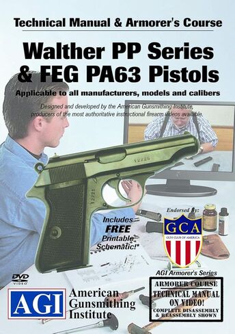 فيديو دورة تدريبية لمعهد صناعة الأسلحة الأمريكية على قرص DVD لمسدسات Walther PPK/S وFEG PA63 - تعليمات فنية للتفكيك والتنظيف وإعادة التجميع والمزيد in Kuwait