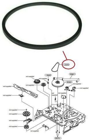 VCR Mechanical Pulley Rubber Belt for Sony Video Cassette DVD Recorder RDR-VX410 RDR-VX511 SLV-D900 SLV-LX55 SLV-SE220 SLV-SE420 SLV-SE620 SLV-SE720 SLV-SX720 in Kuwait