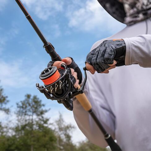 KastKing Spartacus II Plus Twin-Tip Spinning & Casting Rods, IM6 Graphite Blanks, Stainless Steel Frame with Zirconium Oxide Rings, 2-Piece Rods with Extra Tip Section, PTS, No-Slip Grip, Hook Keeper in Kuwait
