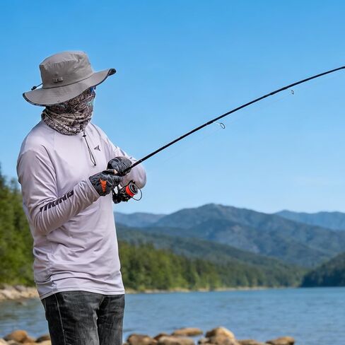 KastKing Spartacus II Plus Twin-Tip Spinning & Casting Rods, IM6 Graphite Blanks, Stainless Steel Frame with Zirconium Oxide Rings, 2-Piece Rods with Extra Tip Section, PTS, No-Slip Grip, Hook Keeper in Kuwait