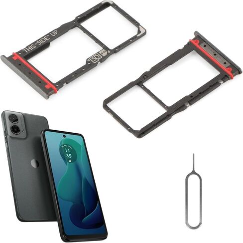 قطعتان من درج بطاقة SIM لهاتف Motorola Moto G 5G 2024 XT2417 بديل حامل فتحة بطاقة SIM لهاتف Moto G 5G 2024 مع دبوس إخراج مفتوح (أخضر) in Kuwait
