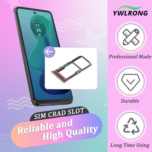قطعتان من درج بطاقة SIM لهاتف Motorola Moto G 5G 2024 XT2417 بديل حامل فتحة بطاقة SIM لهاتف Moto G 5G 2024 مع دبوس إخراج مفتوح (أخضر) in Kuwait