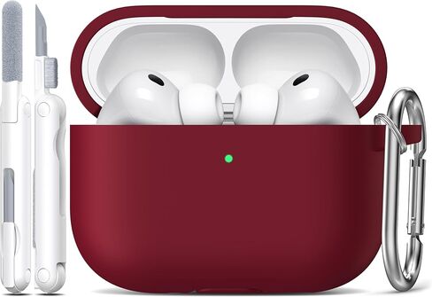 R-fun for AirPods Pro 3 Case (2025), Soft Silicone Protective Case Cover Compatible with Apple AirPods Pro 3rd Generation (USB-C Cable) for Women Men with Cleaning Kit and Keychain, Black in Saudi Arabia