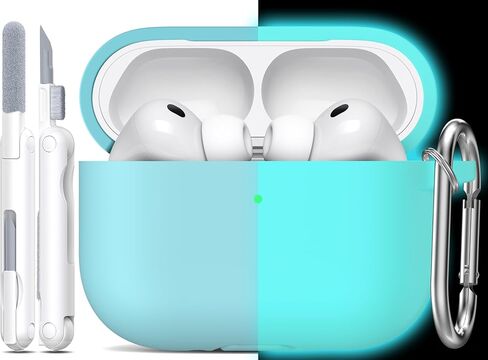 R-fun for AirPods Pro 3 Case (2025), Soft Silicone Protective Case Cover Compatible with Apple AirPods Pro 3rd Generation (USB-C Cable) for Women Men with Cleaning Kit and Keychain, Black in Saudi Arabia