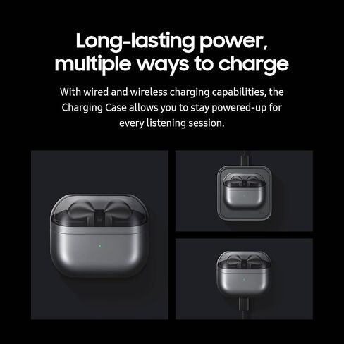 حافظة شحن سامسونج لجهاز Galaxy Buds3 Pro، حافظة شاحن بديلة مع كابل USB C، شحن سلكي ولاسلكي، اقتران بلوتوث (سماعات الأذن غير متضمنة) in Kuwait