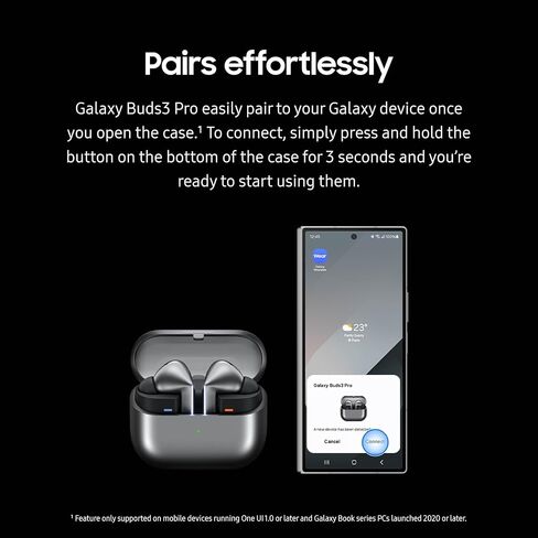 حافظة شحن سامسونج لجهاز Galaxy Buds3 Pro، حافظة شاحن بديلة مع كابل USB C، شحن سلكي ولاسلكي، اقتران بلوتوث (سماعات الأذن غير متضمنة) in Kuwait