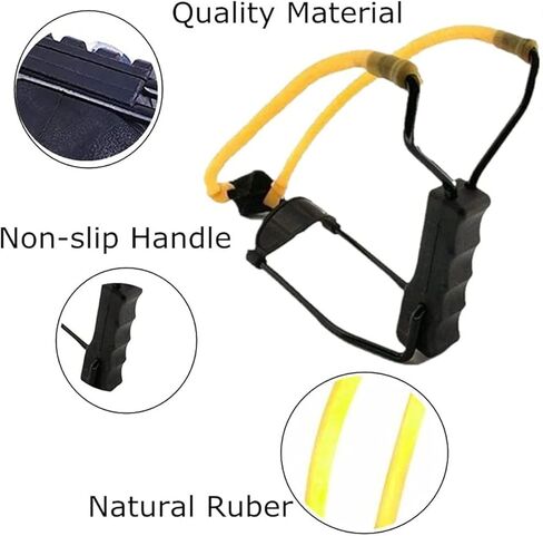 Folding Slingshot with 2Pcs Slingshot Replacement Band and 100Pcs Steel Balls and Wrist Guard is Convenient to Carry The Jungle Hunting Catapult Outdoor Toys Competitive Game in Kuwait