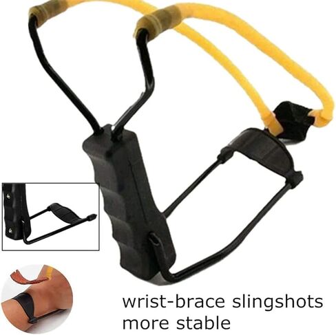 Folding Slingshot with 2Pcs Slingshot Replacement Band and 100Pcs Steel Balls and Wrist Guard is Convenient to Carry The Jungle Hunting Catapult Outdoor Toys Competitive Game in Kuwait