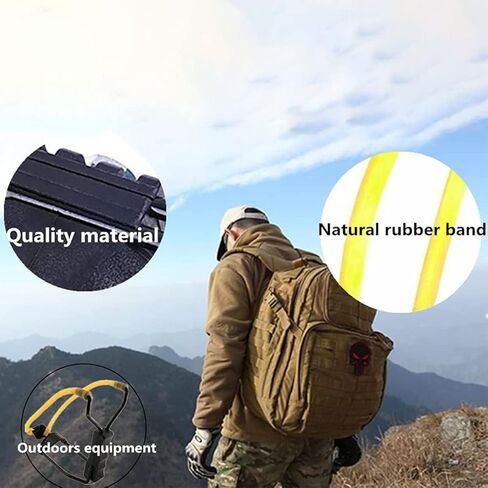 Folding Slingshot with 2Pcs Slingshot Replacement Band and 100Pcs Steel Balls and Wrist Guard is Convenient to Carry The Jungle Hunting Catapult Outdoor Toys Competitive Game in Kuwait