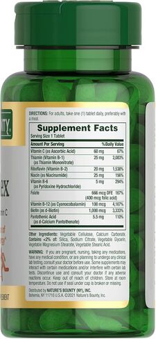 Nature's Bounty Super B Complex with Folic Acid Plus Vitamin C Tablets - 150 ct, Pack of 2 in Saudi Arabia