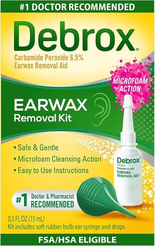 Debrox Earwax Removal Aid Kit 0.5 oz (0.5 Fl Oz (Pack of 1)) in Saudi Arabia
