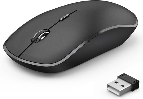 JOYACCESS 2.4G Slim Wireless Silent Mouse, Portable Wireless Computer Mouse with 5 Adjustable DPI Levels, USB Mice for Desktop, Notebook, MacBook, Chromebook, PC (Green) in Saudi Arabia