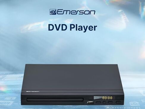 إيمرسون ED-8001 مشغل دي في دي، مشغل وسائط لأقراص DVD، CD، MP3 | تشغيل وتسجيل عبر USB، شاشة أمامية وجهاز تحكم عن بعد - مركز ترفيه مدمج لأي غرفة in Kuwait