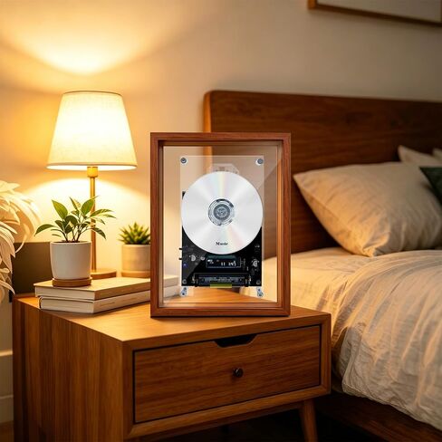 مشغل أقراص مضغوطة بإطار صور موسيقى قديم من TODAAIR، رأس ليزر CD بدرجة احترافية، حامل مزدوج على الحائط/سطح المكتب، شاشة رقمية وجهاز تحكم عن بعد، يتطلب مكبرات صوت خارجية، هدية مهرجان (القرص المضغوط غير متضمن) in Kuwait