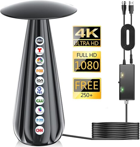 هوائي تلفزيون داخلي بمدى يزيد عن 3600 ميل، هوائي رقمي 2026 للتلفزيون الذكي، هوائي HDTV 20261111 in Kuwait