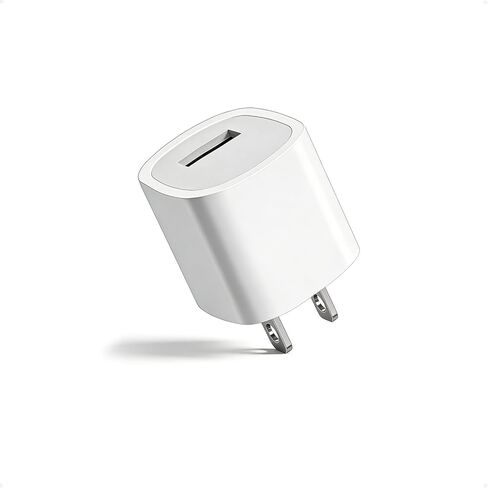 كتلة شحن USB 5 وات لساعة Apple 11/10/9/8/7/6/5/iWatch/iPhone 11/XS/XR/X/SE Series، 5V 1A منفذ واحد USB-A قابس صندوق شحن للسفر قابس محول مكعب للهاتف (Galaxy، Moto، LG)، Kindle، حزمة واحدة in Kuwait