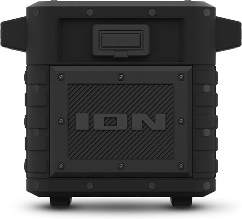 مكبر صوت بلوتوث محمول كلاسيكي من ION Tailgater مع بطارية قابلة لإعادة الشحن، راديو FM، منفذ USB، مقاوم للماء IPX5، مكبر صوت 6.5 بوصة، تطبيق، أسود in Kuwait