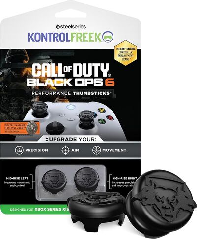 KontrolFreek Call of Duty: Black Ops 6 Performance Thumbsticks لأجهزة Xbox One وXbox Series X | 1 شاهقة، 1 متوسطة الارتفاع | أسود in Kuwait