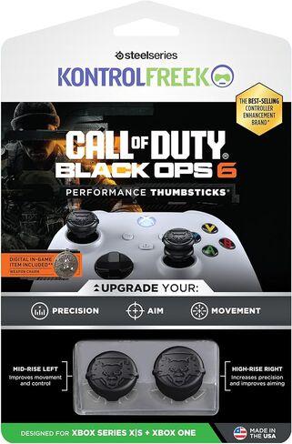 KontrolFreek Call of Duty: Black Ops 6 Performance Thumbsticks لأجهزة Xbox One وXbox Series X | 1 شاهقة، 1 متوسطة الارتفاع | أسود in Kuwait