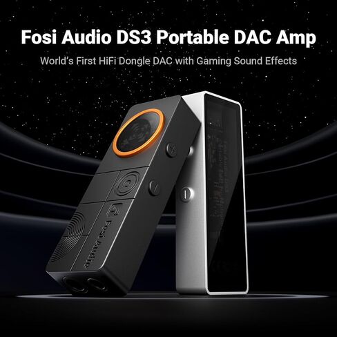 Fosi Audio DS3 USB-C DAC Amp Dongle، مضخم سماعة رأس محمول مع صوت مكاني للألعاب 7.1، ES9039Q2M XMOS مدعوم، DSD512، 3.5 مم فردي 4.4 مم متوازن، مضخم HiFi للكمبيوتر/الهاتف/ PS5/ Switch in Kuwait