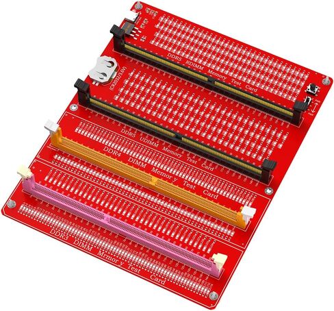 Sintech 4in1 Combo DDR3/4/5 RDIMM/UDIMM جهاز اختبار الذاكرة، كمبيوتر مكتبي DDR3 DDR4 DDR5 RDIMM/UDIMM بطاقة اختبار الذاكرة مع مؤشرات LED in Kuwait