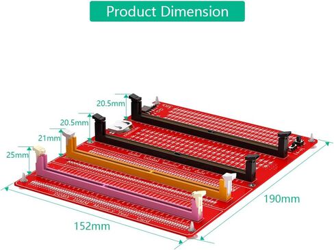 Sintech 4in1 Combo DDR3/4/5 RDIMM/UDIMM جهاز اختبار الذاكرة، كمبيوتر مكتبي DDR3 DDR4 DDR5 RDIMM/UDIMM بطاقة اختبار الذاكرة مع مؤشرات LED in Kuwait