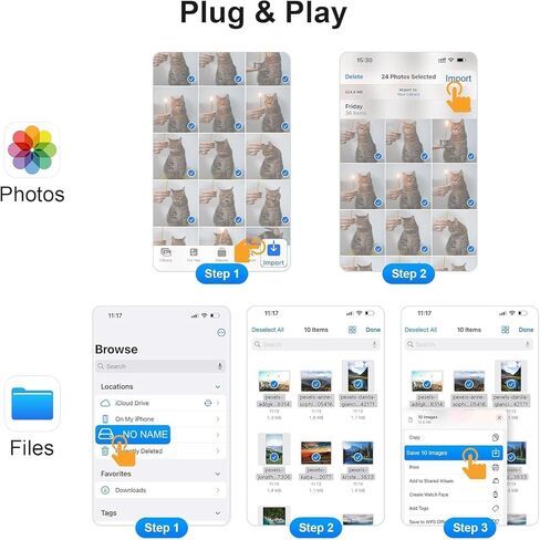 محول قارئ بطاقات SD 3 في 1 USB C مع منفذ USB وقارئ بطاقات ذاكرة SD وMicro SD TF ومحول كاميرا OTG متوافق مع iPhone 15/16 وiPad وMacBook وهواتف Android والكمبيوتر المحمول in Kuwait