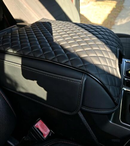 غطاء وحدة التحكم المركزية متوافق مع Ford F150 2021 2022 2023 2024 2025 2026، واقي جلدي لغطاء مسند الذراع، ملحقات داخلية لوسادة وحدة التحكم الوسطى (مقعد الدلو فقط) in Kuwait