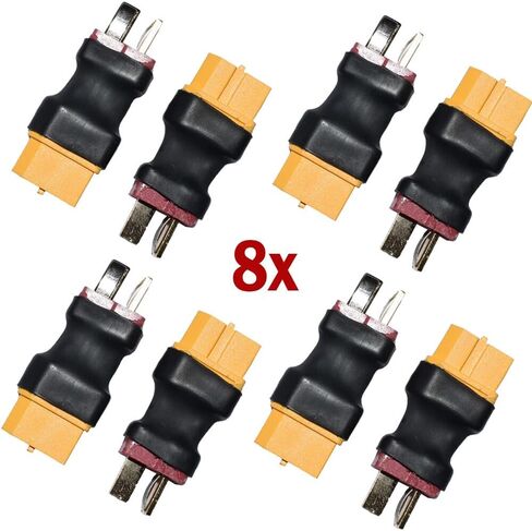 8 قطع محول بطارية T-Plug ذكر إلى XT60 أنثى RC لـ ESC، الشاحن وتحويل LiPo - مقاس صغير in Kuwait