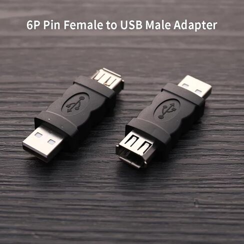 محول أنثى 6 دبوس 1394 إلى ذكر USB 2.0، محول Firewire إلى USB للماسح الضوئي لطابعة كاميرا الفيديو in Kuwait