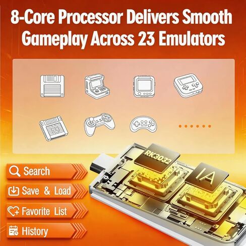 عصا وحدة تحكم ألعاب ريترو مع 20,000 لعبة مدمجة، 4K HDMI Plug n Play، وحدات تحكم لاسلكية مزدوجة 2.4G مع اتصال خالٍ من التأخر، تدعم حفظ اللعبة وتحميلها، وحدة تحكم كلاسيكية للمحاكاة بسعة 64 جيجابايت، هدية للعائلة والأطفال in Kuwait