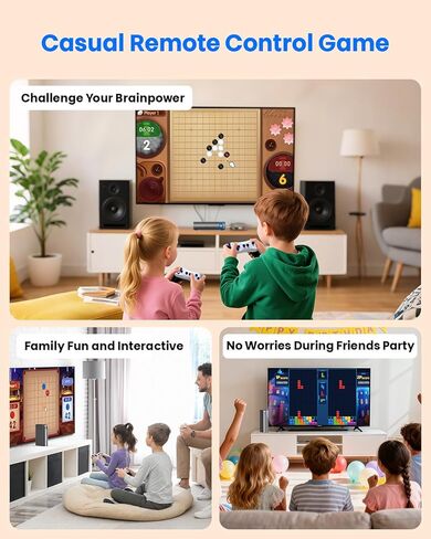 HAPHOM AR Motion Gaming Console for Kids - Active Video Game System with 21 Built-in Games,Plug & Play Video Games with 2 Wireless Controllers for Family Game Nights, Playtime and Playdates-Black in Saudi Arabia