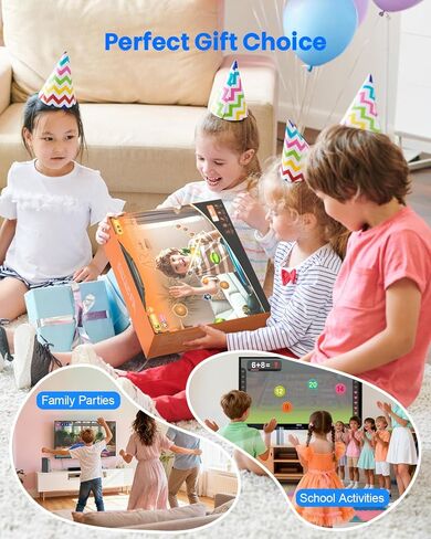 HAPHOM AR Motion Gaming Console for Kids - Active Video Game System with 21 Built-in Games,Plug & Play Video Games with 2 Wireless Controllers for Family Game Nights, Playtime and Playdates-Black in Saudi Arabia