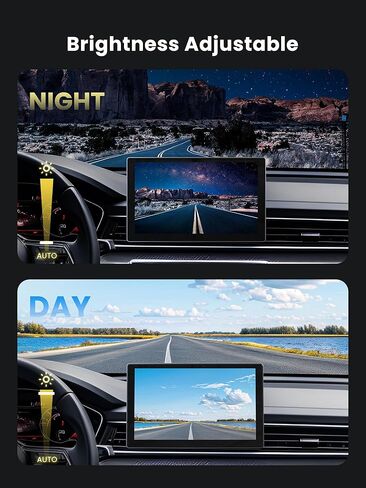 شاشة Apple Carplay لاسلكية مقاس 9 بوصات للسيارة، شاشة تشغيل محمولة للسيارة وAndroid Auto، كاميرا داش 4K، كاميرا احتياطية 1080 بكسل، ملاحة GPS، وصلة مرآة لأجهزة استقبال صوت السيارة، بلوتوث، FM، Siri in Kuwait