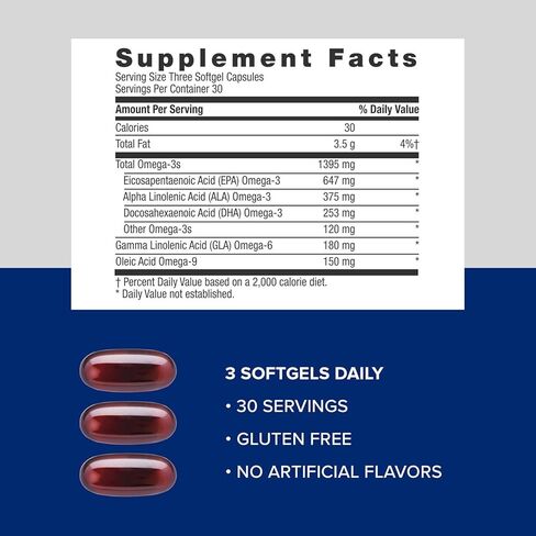 GNC Triple Strength Omega Complex, 90 Lemon Flavored Softgels, Supports Joint, Skin, Eye, and Heart Health in Saudi Arabia