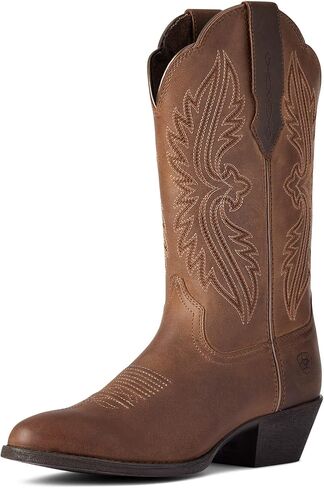 ARIAT BMVY9 HERITAGE R TOE Stretchfit Western Boot Black Deertan 6 Wide in Saudi Arabia