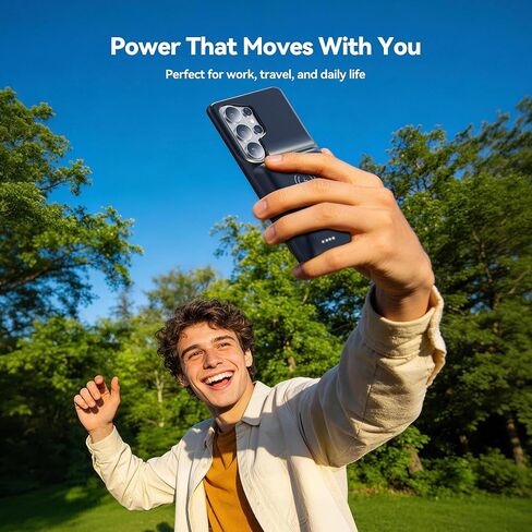 حافظة بطارية NEWDERY لهاتف Samsung Galaxy S26 Ultra/S25 Ultra، تدعم الشحن اللاسلكي Qi بقدرة 9500 مللي أمبير في الساعة، حافظة شاحن واقية محمولة مع حزمة بطارية ممتدة لهاتف Galaxy S26 Ultra&S25 Ultra 6.9 بوصة in Kuwait