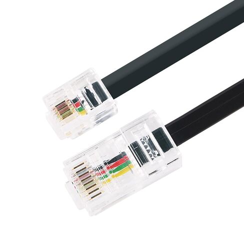 كابل محول RJ11 إلى RJ45، سلك بيانات الهاتف من ذكر إلى ذكر، وصلة صوت معيارية للهاتف (3.2 قدم) in Kuwait