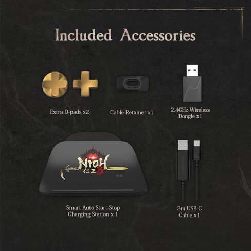 وحدة تحكم لاسلكية GameSir G7 Pro 8K للكمبيوتر الشخصي، Nioh 3 - 8000 هرتز معدل الاقتراع سلكي و2.4 جيجا، عصا تحكم TMR مضادة للالتصاق، مشغلات تناظرية لتأثير Hall، لوحة ألعاب للرياضات الإلكترونية لأجهزة الكمبيوتر التي تعمل بنظام Windows مع صوت 3.5 مم in Kuwait