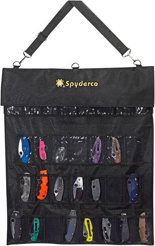 Spyderco SpyderPac - تتضمن جيوب عميقة بتصميم بوليستر عالي التحمل، ونافذة بلاستيكية شفافة، وإغلاق فيلكرو، وحزام كتف قابل للتعديل in Kuwait