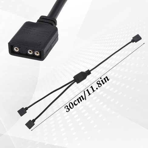 2 حزمة كابل مقسم ARGB، كابل تمديد Argb 1 إلى 2 أنثى إلى أنثى 5 فولت 3 دبوس مقسم RGB قابل للعنونة لتمديد مراوح Argbs للكمبيوتر أو شرائط LED in Kuwait