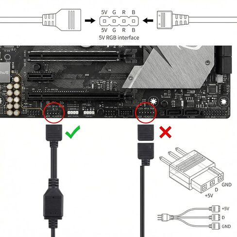 2 حزمة كابل مقسم ARGB، كابل تمديد Argb 1 إلى 2 أنثى إلى أنثى 5 فولت 3 دبوس مقسم RGB قابل للعنونة لتمديد مراوح Argbs للكمبيوتر أو شرائط LED in Kuwait
