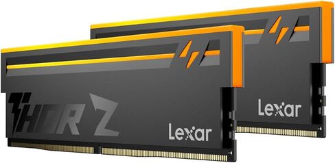 Lexar Thor Z Series RGB DDR5 RAM 32GB Kit (2x16GB) 6000 MHz، DRAM 288-Pin UDIMM يدعم Intel XMP 3.0 وAMD EXPO، On-die ECC، PMIC، 1.35V، ذاكرة كمبيوتر كمبيوتر عالية الأداء للألعاب، AI in Kuwait