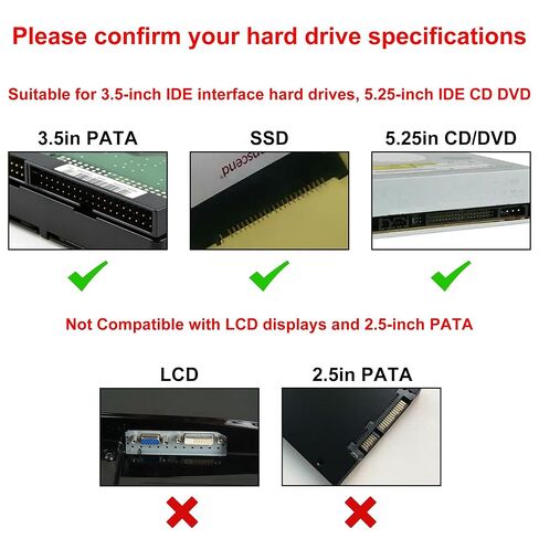 IDE 40 دبوس ذكر إلى أنثى تمديد مهائي كابلات سلك الشريط المسطح لكابل توسيع موصل PATA HDD 3.5 بوصة-30 سم/11.8 بوصة in Kuwait