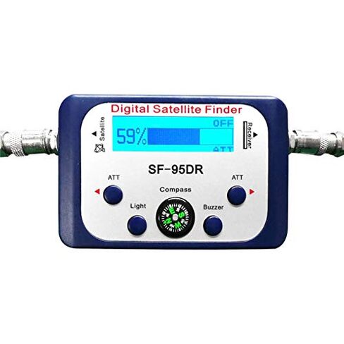 مكتشف الأقمار الصناعية الرقمية SF-95DR متر Satlink مستقبلات التلفزيون جهاز استقبال الإشارات Sat فك DVB-T2 Satfinder البوصلة LCD FTA طبق in Kuwait