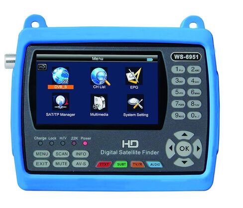 جهاز قياس الأقمار الصناعية LCD رقمي 4.3 بوصة جهاز قياس الأقمار الصناعية WS-6951 DVB-S/S2 متوافق مع جهاز استقبال عداد الإشارة الأرضية 950 ~ 2150 ميجا هرتز -65 ~ -25dBm 22 كيلو هرتز QPSK، 8PSK ترميز صوت الفيديو USB in Kuwait