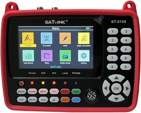 ST-5155 جهاز قياس إشارة الكابلات الفضائية والأرضية DVB-S/S2/T/T2/C كومبو متر يدعم HD 1080P MPEG-2/4 H.264/H.265 (10 بت)، QPSK، 8PSK، 16APSK، 32APSK in Kuwait