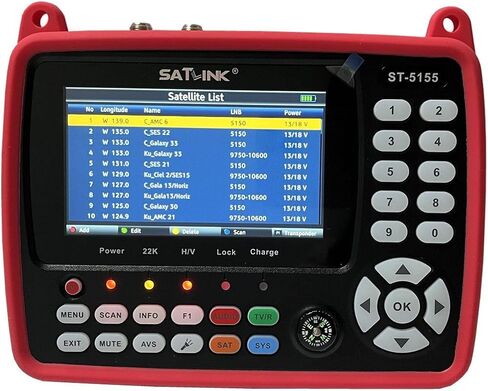 ST-5155 جهاز قياس إشارة الكابلات الفضائية والأرضية DVB-S/S2/T/T2/C كومبو متر يدعم HD 1080P MPEG-2/4 H.264/H.265 (10 بت)، QPSK، 8PSK، 16APSK، 32APSK in Kuwait