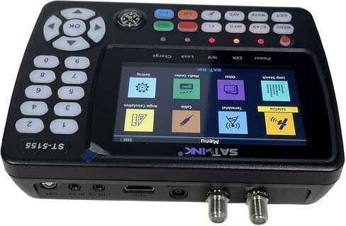ST-5155 جهاز قياس إشارة الكابلات الفضائية والأرضية DVB-S/S2/T/T2/C كومبو متر يدعم HD 1080P MPEG-2/4 H.264/H.265 (10 بت)، QPSK، 8PSK، 16APSK، 32APSK in Kuwait